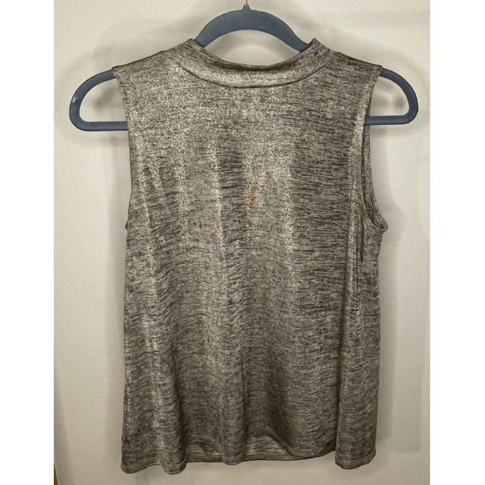 LOFT - Shimmer Sleeveless Mockneck Shell Top Blouse